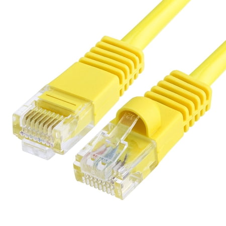 Cmple - Cat5e Ethernet Cable 1.5 ft  350 MHz UTP Cat 5e Ethernet Patch Cord  1Gbps Network Lan Cables  RJ45 Connectors  Compatible with Laptop  Modem  Router - Yellow price history on PriceWatchPro
