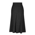 thumbnail image 4 of GigrtiJin Women's Sweater Skirt High Waist Bodycon Knee Length Skirts Casual Fall Winter Vintage Stretch Warm Midi Skirt, 4 of 6