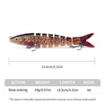 thumbnail image 1 of Biomimetic 8-Segment Fishing Lures: Sinking Wobblers for Bass Fishing!, 1 of 5