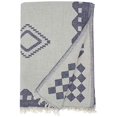 thumbnail image 2 of Bersuse 100% Cotton Bahamas Dual Layer Turkish Towel - 37x70 Inches, Dark Blue, 2 of 10