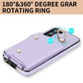 thumbnail image 4 of Crossbody for Samsung Galaxy S21 Phone Case for Women, Wallet Case with Credit Card Holder Shoulder Strap & Wrist Lanyard Shockproof Purse Back Flip 360 Ring Holder Kickstand Case,Purple, 4 of 9