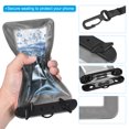 thumbnail image 3 of Uxcell Universal Waterproof Phone Pouch Bag Clear Underwater Cellphone Dry Bag Black 2 Pack, 3 of 6