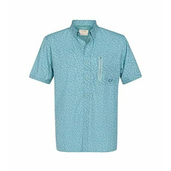 Gillz Men's SS Deep Sea Woven Shirt (as1, Alpha, xx_l, Regular, Regular, Light Blue)