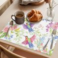 thumbnail image 3 of Placemat Set of 4 Flower Bird Placemats for Dining Table Spring Scenery Washable Table Mats for Kitchen and Party Decor Indoor & Outdoor Use, 3 of 8