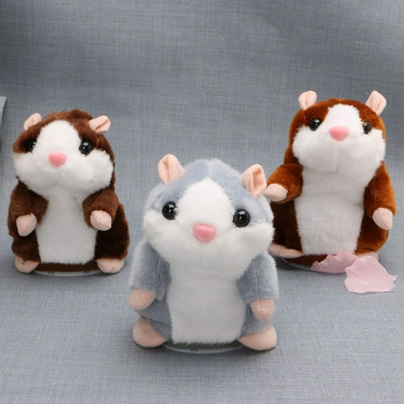 Cheers.US Talking Hamster Toy,Cute Talking Nod Hamster Mouse Record Chat Pet Plush Toy Gift Exercise Hands-On Ability, Thinking and Brain Development for Kids