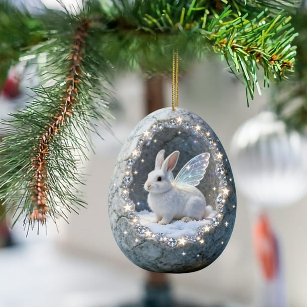Seyotauo 2D Acrylic Animal Decorations for Christmas Trees and Home Parties - Animal Christmas Tree Ornaments | Hangable Ornaments for Keychain Backpack Wall Car Rearview Mirror Festive Season