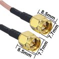 thumbnail image 5 of Cable de antena WiFi SMA macho Cable coaxial de 50 cm Cable SMA macho a SMA macho Conector coaxial SMA macho RG316 SMA macho, 5 of 5