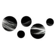 thumbnail image 2 of Designart "Duality of Thought Black and White I" Modern Waves Metal Wall Art Set of 5 Piece, 2 of 5