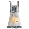 thumbnail image 2 of Reheyre Waterproof Cooking Apron - Exquisite Pattern, Sleeveless with Pocket, Large Coverage, Oil-proof Cotton, Wide Shoulder Strap, Cooking Cleaning Apron for Dining Room, 2 of 8