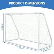 Ktaxon 3 in 1 Soccer Goal with Football, Target Training Net, Rebound Net, 6' x 4' Protable Football Net Outdoor