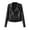 Black, variant on Lovskoo Women's Leather Jacket Casual Long Sleeve Hoodless Casual Outwear & Jackets Motorcycle Jacket Black