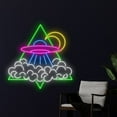 thumbnail image 3 of Handmadetneonsign UFO Cloud Moon Neon Sign, UFO Cloud Moon Neon Led Art Decor, UFO Cloud Wall Decor, 3 of 5