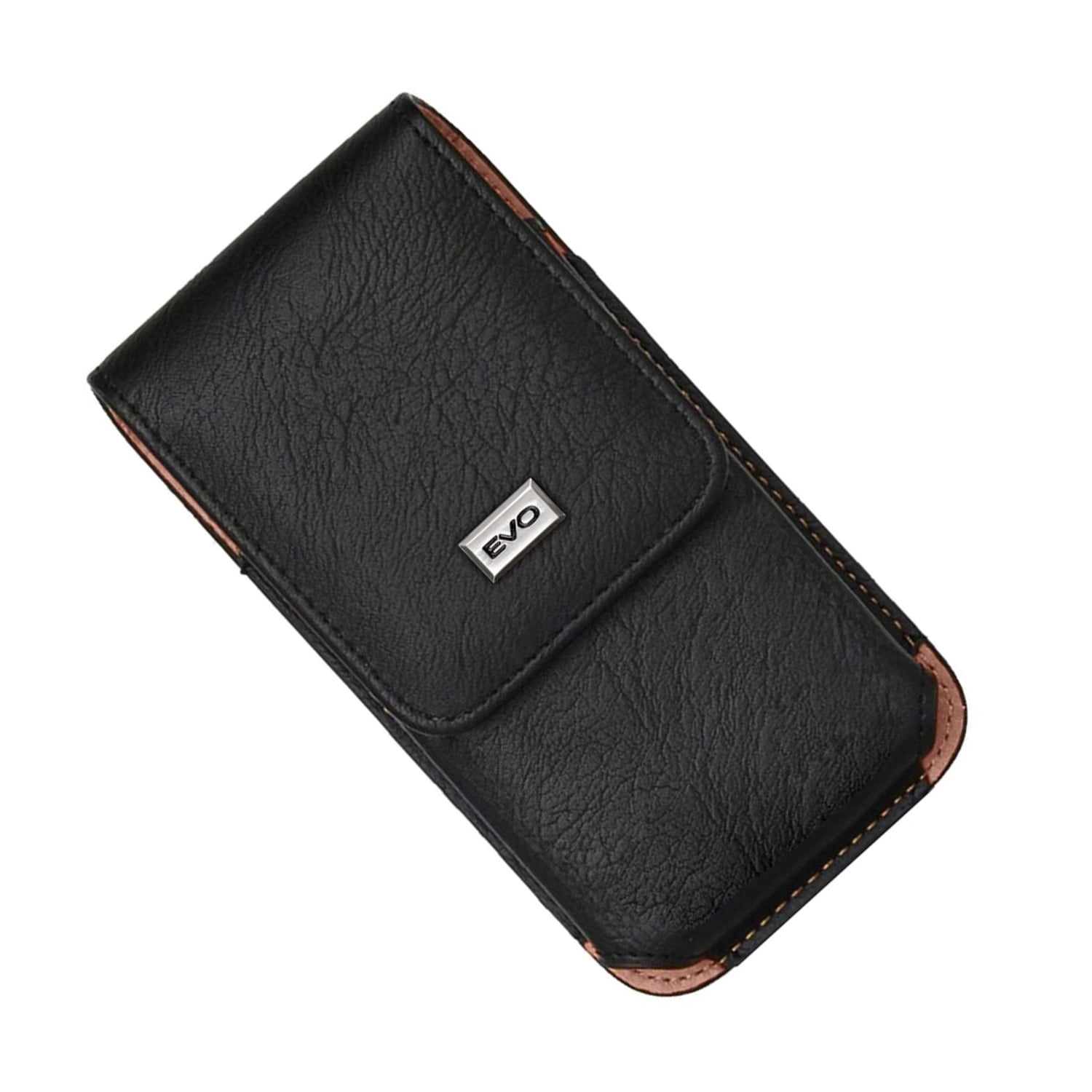EVO 5.5" Vertical Texture Leather Pouch - Black