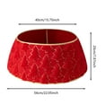 thumbnail image 2 of Christmas Tree Collar Plush Gold-Trimmed Christmas Tree Skirt Decorative Stand,Xmas Tree Ring Skirt Rustic Tree Skirt for Christmas Decor Xmas Holiday Home Party Decorations, 2 of 5