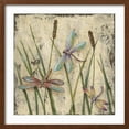 thumbnail image 2 of Art.com Dancing Dragonflies I Art Print by Jade Reynolds, Brown Frame Wall Art, 21" x 21", 2 of 5