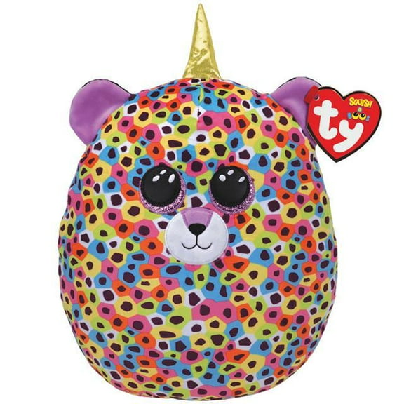 TY Squish-A-Boos Plush - GISELLE the Rainbow Leopard (12 inch)