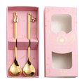 thumbnail image 1 of Coofit Coffee Spoon Elegant Portable 2PCS Cake Spoon Party Spoon with Box for New Year, 1 of 10