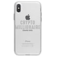 thumbnail image 1 of DistinctInk Clear Shockproof Hybrid Case for iPhone XR (6.1" Screen) - TPU Bumper Acrylic Back Tempered Glass Screen Protector - Crypto Millionaire - Coming Soon, 1 of 5