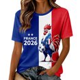 thumbnail image 2 of Women's Football Graphic T-Shirt, Round Neck Soccer Fans T-Shirt, Casual Short Sleeve Tops for Football Supporters, Graphic Tee for Soccer Tournament 2026 White Size: XL, 2 of 7
