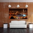 thumbnail image 2 of New York City View From New Jersey Wall Art City Skyline Picture Canvas Art Downtown Night Framed Painting Wall Decor For Home Office Bedroom Livingroom Ready to Hang, 2 of 6