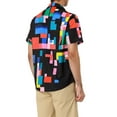 thumbnail image 3 of Unique Bargains Men's Summer Shirts Short Sleeve Irregular Geometric Button Down Shirt, 3 of 5