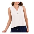 thumbnail image 1 of Blusa George para Mujer, Blusa Básica cuello V sin Mangas Botones Hueso Talla G, 1 of 4