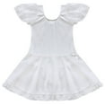 thumbnail image 3 of CHICTRY Girls Short Sleeves Tutu Ballet Dance Dress Gymnastic Training Leotard White 12-14, 3 of 7