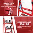 thumbnail image 5 of 3/4/5Step Ladder Folding, Step Stools for Adults with Wide Anti-Slip Pedals, Curved Cushioned Handrail and Safe-Lock Design, Heavy Duty Portable Multi-Purpose Ladders for Home, Kitchen, Household, 5 of 7