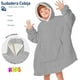 thumbnail image 2 of Sudadera Cobija Bluelander para Niño o Niña, Unisex, Capucha con Borrega y Mangas, Gris, 2 of 5