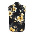 thumbnail image 3 of Button Down Tank Tops for Men Sleeveless Tropical Print Lapel Collared Shirt with Pockets Hawaiian Beach Outfits (XL, Black), 3 of 5