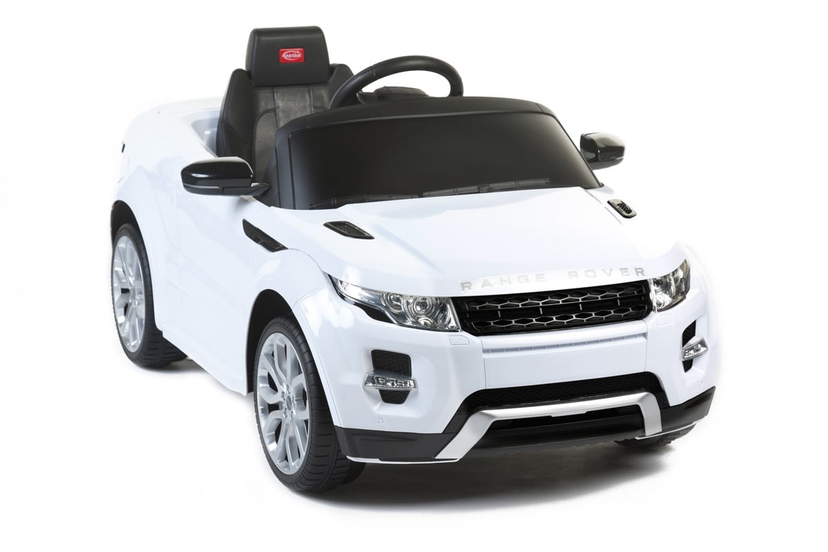 12v Electric Car Range Rover Evoque White Ride On For Kids With Departments