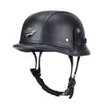 thumbnail image 2 of Casco de moto de cuero sintético alemán para hombre y mujer, casco vintage, casco clásico para montar en patinete eléctrico, cascos de media cara para las cuatro estaciones, 2 of 5