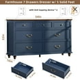 thumbnail image 2 of Joaxswe 7 Drawer Dresser for Bedroom, 54" Wide Dresser Organizer Chest of Drawers for Nursery Dark Blue, 2 of 7