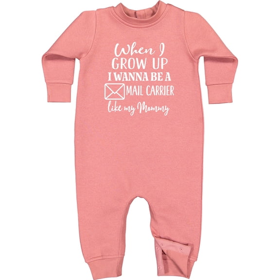 Inktastic Future Mail Carrier Like Mommy Baby Fleece Romper