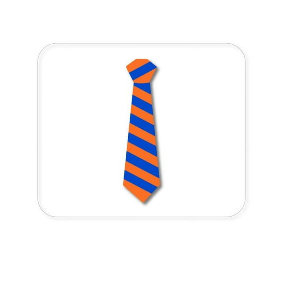DistinctInk Mouse Pad - 1/4" Foam Rubber - Orange Blue Neck Tie - Florida