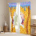 thumbnail image 3 of Erosebridal Light Blue Dripping Waffle Baseball Batter & Baseball Graphic Black Out Curtains, Baseball Graphic Curtains Pack of 2 (42x63 Each) for Boys And Girls Kids,Lightweight Room Decor, 3 of 6