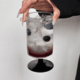 thumbnail image 4 of Glass Wine Glass, Square White Wine Glass, Modern Crystal Stemware, 4 of 4