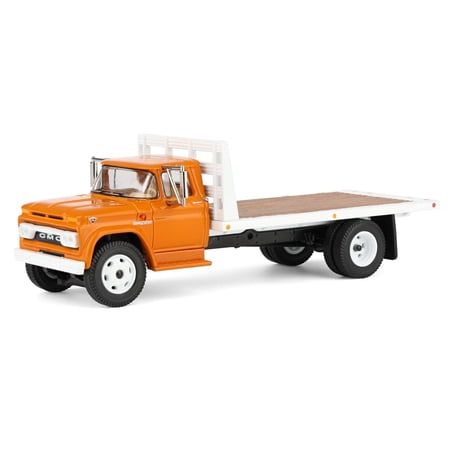 GMC 4000 Flatbed Truck Omaha Orange 1/64 Diecast Model by DCP/First Gear