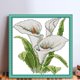 thumbnail image 2 of Kit Punto Cruz Con Flores Impresas 14 Quilates Bordado Parcial Cala (17x17 Cm), 2 of 9