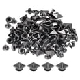thumbnail image 1 of Unique Bargains 100 Ensembles Rivets à Piques 10mm Pyramide Rivets Rapides Carrés Pistolet-Noir, 1 of 5