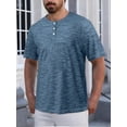 thumbnail image 2 of GENTS BLISS Short Sleeve Henley Men Shirts Crew Neck T shirts for Men Casual Printed Face Shirts for Men, 2 of 7
