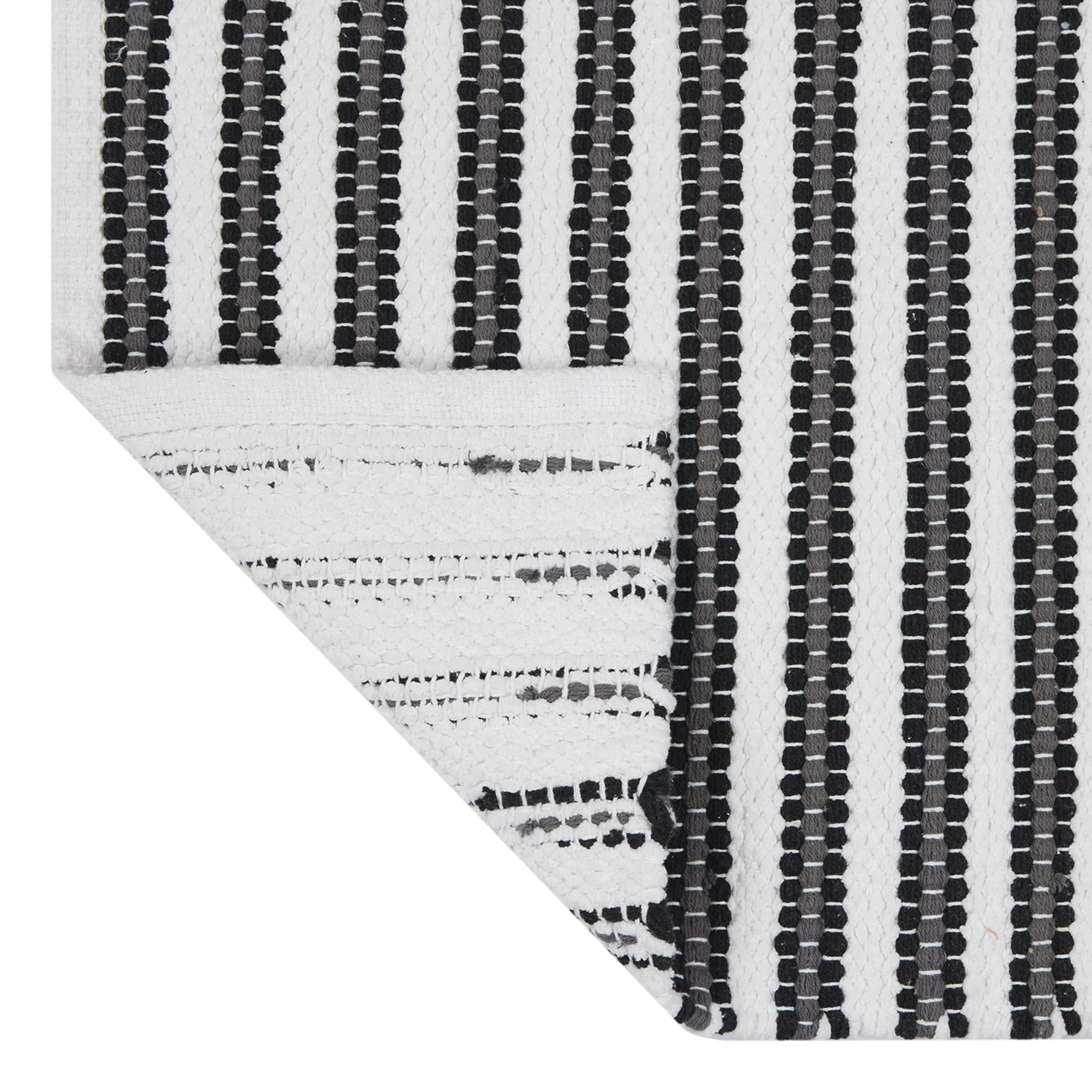 Mainstays Performance Handwoven Cotton Bath Rug, Soothing Gray, 17" x 24"