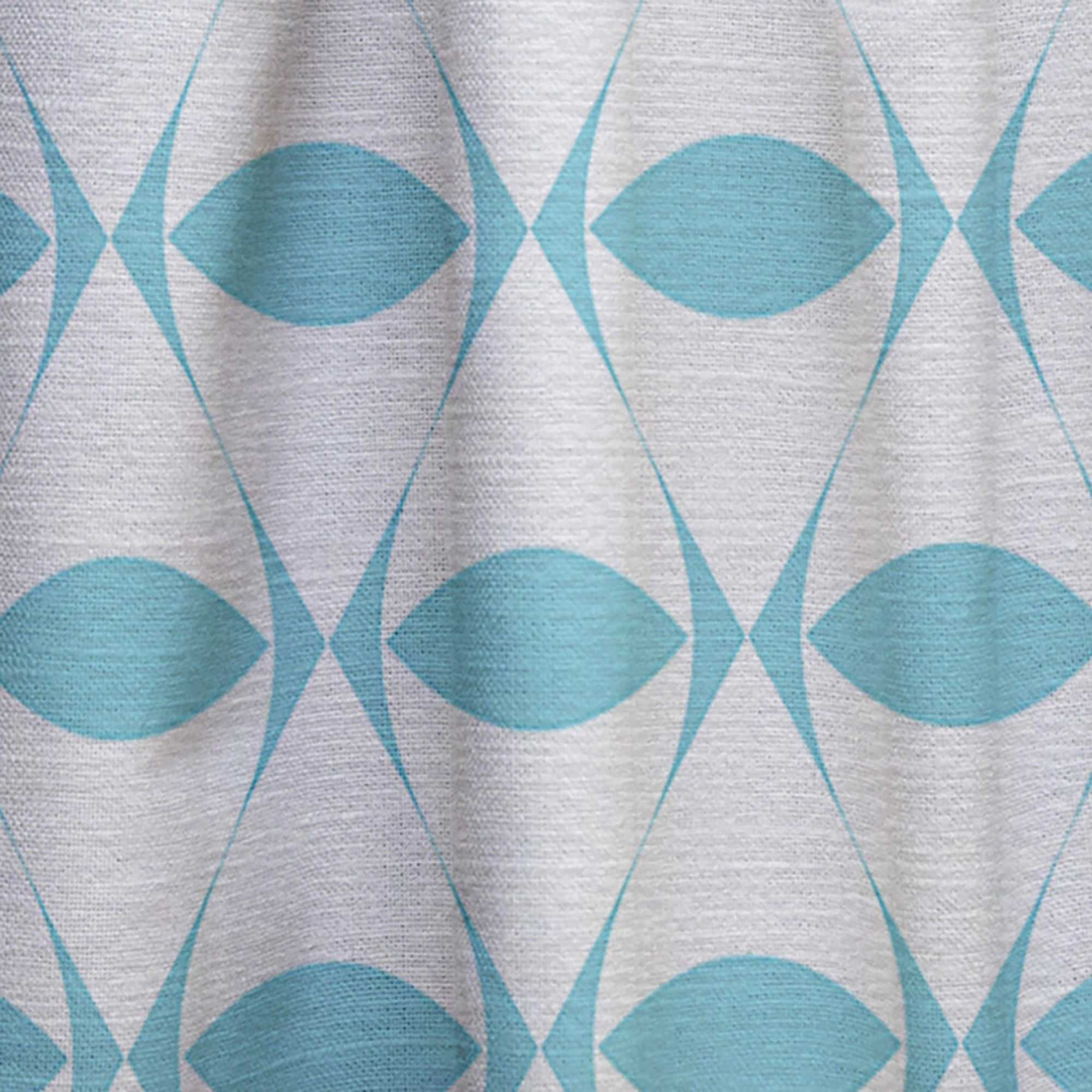 Designart 'Abstract Retro Geometrical Design Pattern VII' Mid-Century Modern Curtain Panel