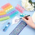 thumbnail image 3 of 56 Grids Diamond Painting Storage Containers Colored Removable Grids with 297pcs Label Stickers 1 pc Tweezer 1 pc Tray Plate, 3 of 8