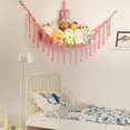 thumbnail image 5 of Red De Animales De Peluche Boho O Hamaca Grande De 55 Pulgadas Hamaca De Juguete Macramé Cosas De Almacenamiento De Animales Esquina Colgante Soporte De Red Hamaca De Malla Organizador De Juguetes De, 5 of 5