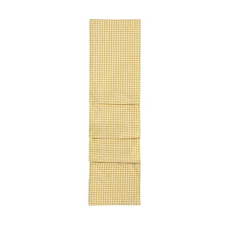 

Gina Yellow And White Check Table Runner - Shiraleah