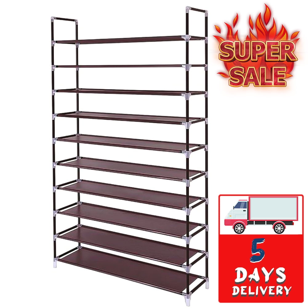 WEXCISE Narrow Shoe Rack 10 Tiers Tall Shoe Rack for Entryway 20-24 Pairs  Sho