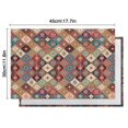 thumbnail image 5 of Orange Ethnic Rhombus Pattern Summer Placemats Table Placemats Set Of 6-Linen Kitchen Washable Placemats Table Mats 11.8"x17.7" Non-Slip Heat Resistant, 5 of 5