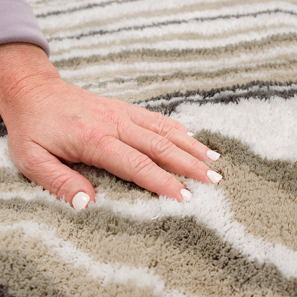 Mohawk Home Serpentine Bath Mat, Taupe, 2' 3" x 3' 9"