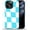 Blue Twist Check, variant on for iPhone 11 Pro Case, [Hybrid 2-Layer Hard Shell] Military-Grade Protection, All-Around Shockproof, Silicone Protective Phone Case for iPhone 11 Pro - Coloring Mushroom